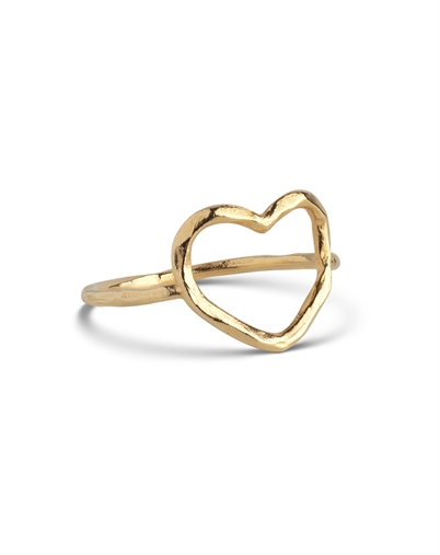 Enamel Copenhagen - Organic Heart Ring - Guldfarvet